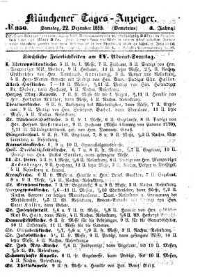 Münchener Tages-Anzeiger Samstag 22. Dezember 1855