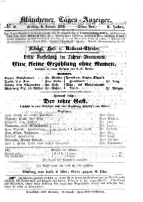 Münchener Tages-Anzeiger Freitag 4. Januar 1856