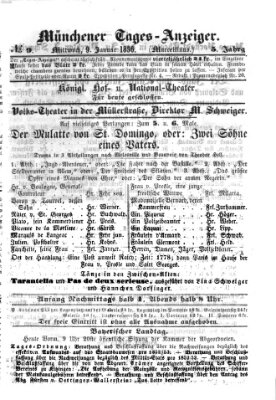 Münchener Tages-Anzeiger Mittwoch 9. Januar 1856