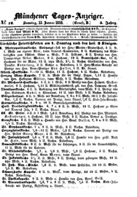 Münchener Tages-Anzeiger Samstag 12. Januar 1856