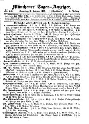 Münchener Tages-Anzeiger Samstag 9. Februar 1856