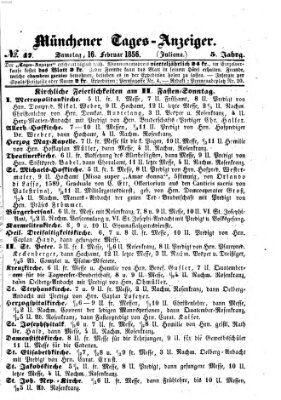 Münchener Tages-Anzeiger Samstag 16. Februar 1856