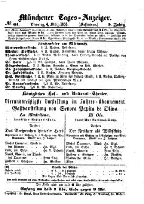 Münchener Tages-Anzeiger Dienstag 4. März 1856