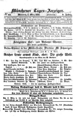 Münchener Tages-Anzeiger Mittwoch 5. März 1856