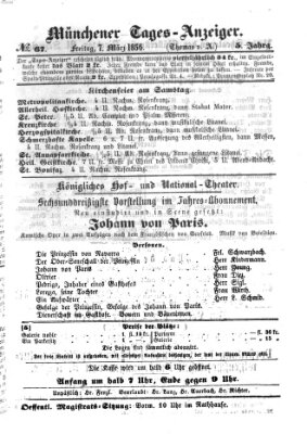 Münchener Tages-Anzeiger Freitag 7. März 1856