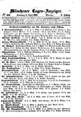 Münchener Tages-Anzeiger Samstag 5. April 1856