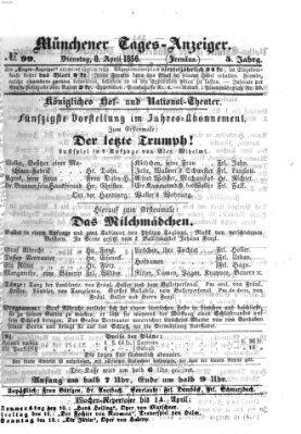 Münchener Tages-Anzeiger Dienstag 8. April 1856