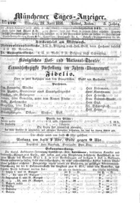 Münchener Tages-Anzeiger Dienstag 29. April 1856