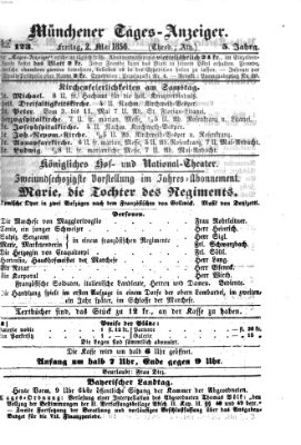 Münchener Tages-Anzeiger Freitag 2. Mai 1856