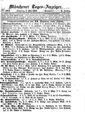 Münchener Tages-Anzeiger Samstag 3. Mai 1856