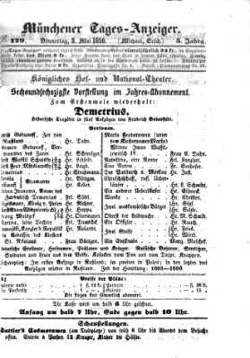 Münchener Tages-Anzeiger Donnerstag 8. Mai 1856