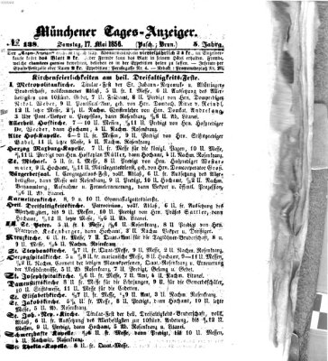 Münchener Tages-Anzeiger Samstag 17. Mai 1856