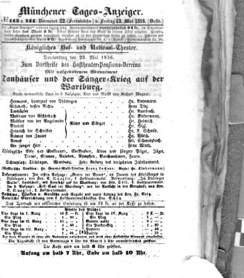 Münchener Tages-Anzeiger Donnerstag 22. Mai 1856