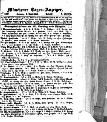 Münchener Tages-Anzeiger Samstag 7. Juni 1856