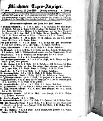 Münchener Tages-Anzeiger Sonntag 15. Juni 1856