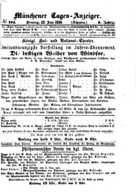 Münchener Tages-Anzeiger Sonntag 22. Juni 1856