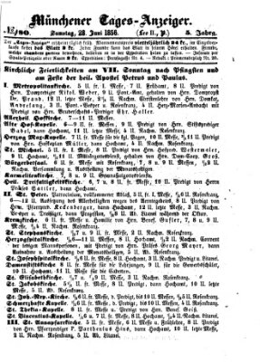 Münchener Tages-Anzeiger Samstag 28. Juni 1856