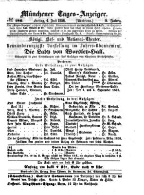 Münchener Tages-Anzeiger Freitag 4. Juli 1856