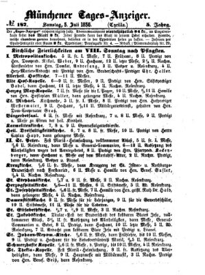 Münchener Tages-Anzeiger Samstag 5. Juli 1856