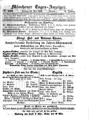 Münchener Tages-Anzeiger Freitag 18. Juli 1856