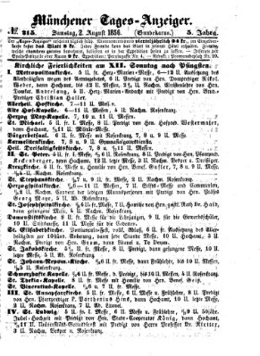 Münchener Tages-Anzeiger Samstag 2. August 1856