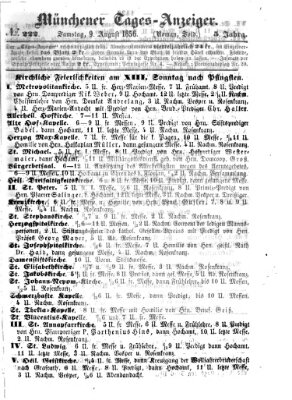 Münchener Tages-Anzeiger Samstag 9. August 1856