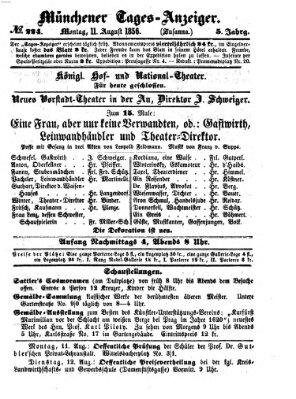 Münchener Tages-Anzeiger Montag 11. August 1856