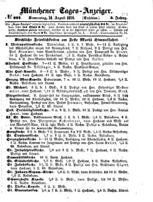 Münchener Tages-Anzeiger Donnerstag 14. August 1856