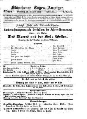 Münchener Tages-Anzeiger Dienstag 19. August 1856