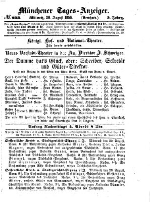 Münchener Tages-Anzeiger Mittwoch 20. August 1856