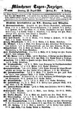 Münchener Tages-Anzeiger Samstag 23. August 1856