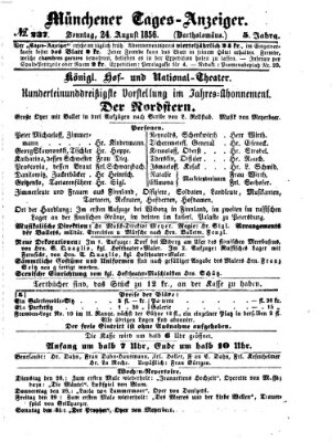 Münchener Tages-Anzeiger Sonntag 24. August 1856