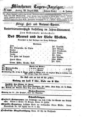 Münchener Tages-Anzeiger Freitag 29. August 1856