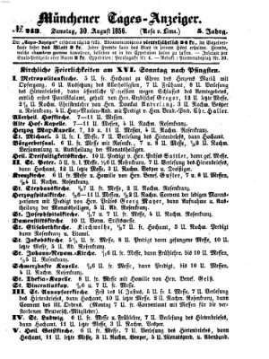 Münchener Tages-Anzeiger Samstag 30. August 1856