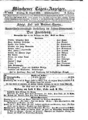 Münchener Tages-Anzeiger Sonntag 31. August 1856