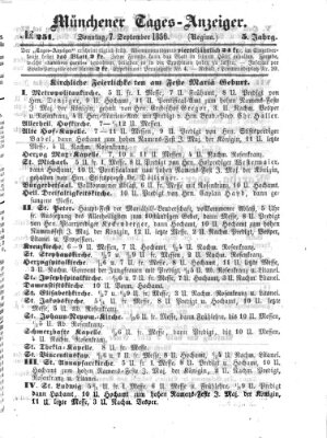 Münchener Tages-Anzeiger Sonntag 7. September 1856