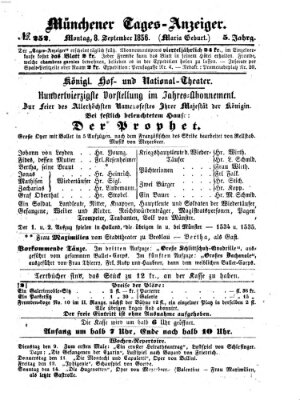 Münchener Tages-Anzeiger Montag 8. September 1856