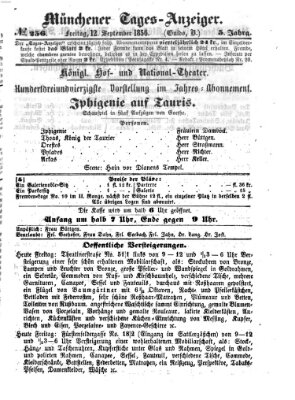 Münchener Tages-Anzeiger Freitag 12. September 1856