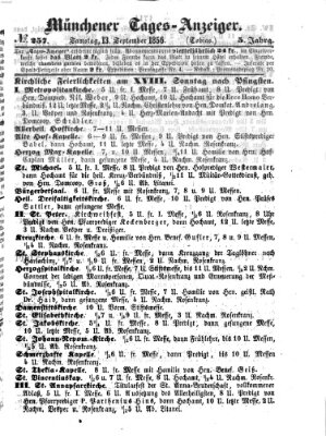 Münchener Tages-Anzeiger Samstag 13. September 1856