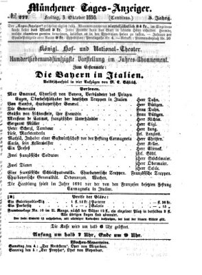 Münchener Tages-Anzeiger Freitag 3. Oktober 1856