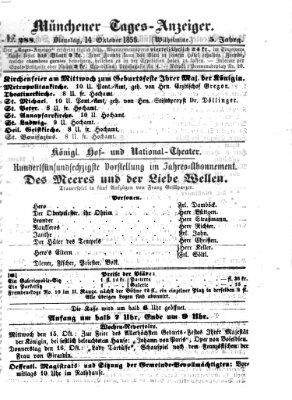 Münchener Tages-Anzeiger Dienstag 14. Oktober 1856