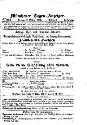 Münchener Tages-Anzeiger Freitag 17. Oktober 1856