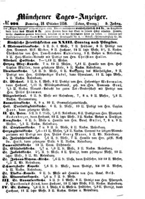 Münchener Tages-Anzeiger Samstag 18. Oktober 1856