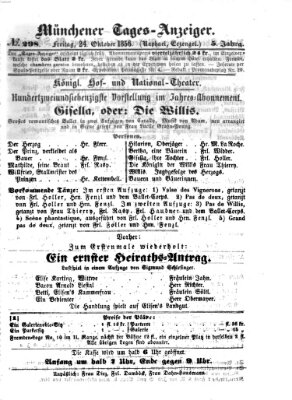 Münchener Tages-Anzeiger Freitag 24. Oktober 1856