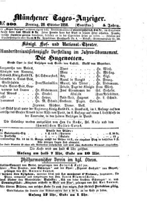 Münchener Tages-Anzeiger Sonntag 26. Oktober 1856