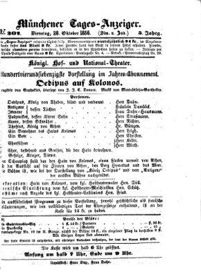 Münchener Tages-Anzeiger Dienstag 28. Oktober 1856