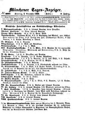 Münchener Tages-Anzeiger Sonntag 2. November 1856