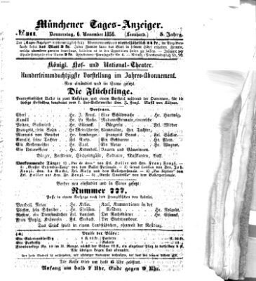 Münchener Tages-Anzeiger Donnerstag 6. November 1856