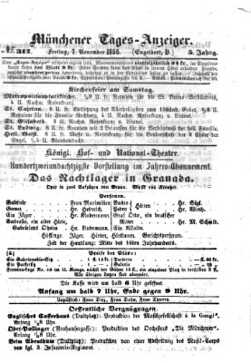 Münchener Tages-Anzeiger Freitag 7. November 1856