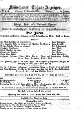 Münchener Tages-Anzeiger Sonntag 9. November 1856